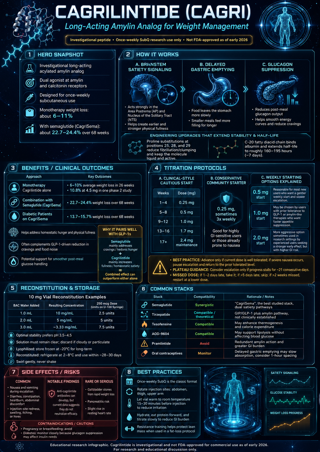 Cagrilintide research infographic