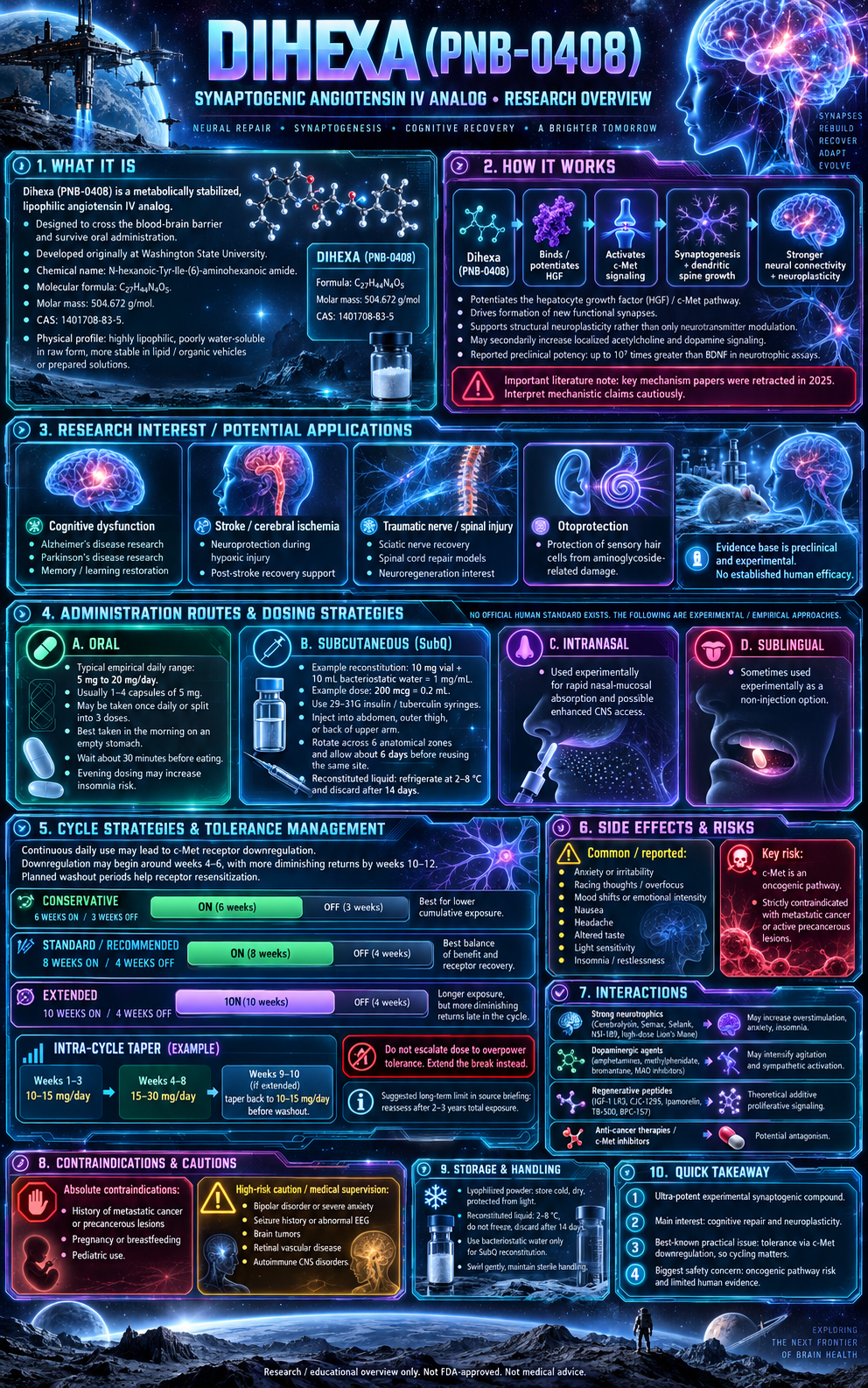 Dihexa research infographic