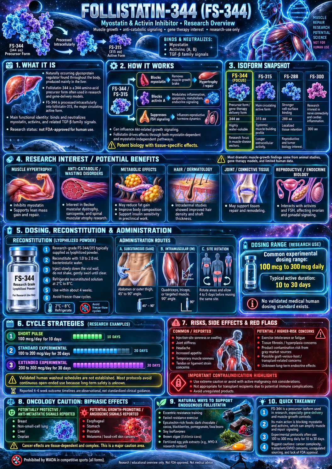 Follistatin-344 research infographic